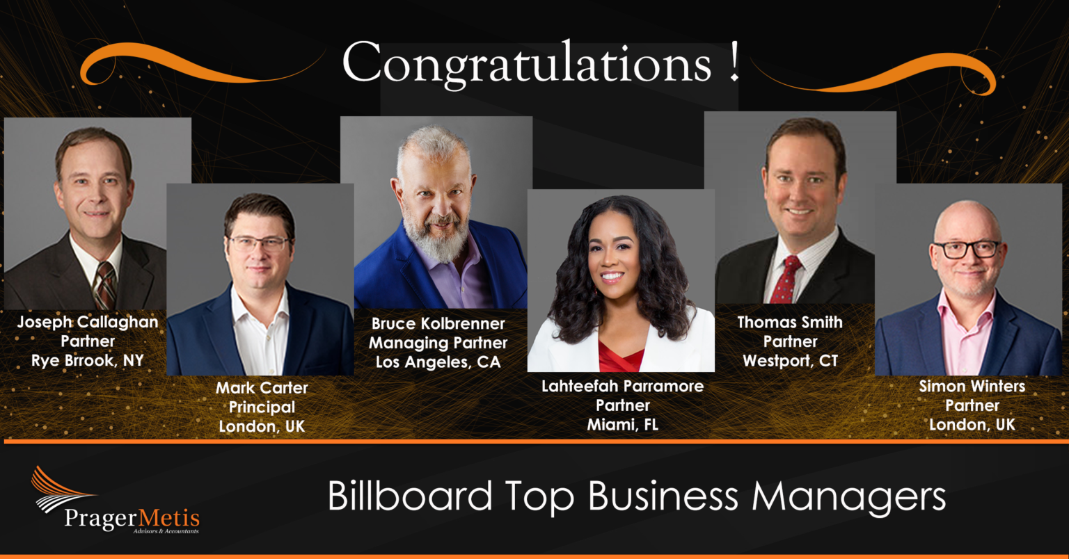 Billboard Announces Top Business Managers for 2021 Prager Metis
