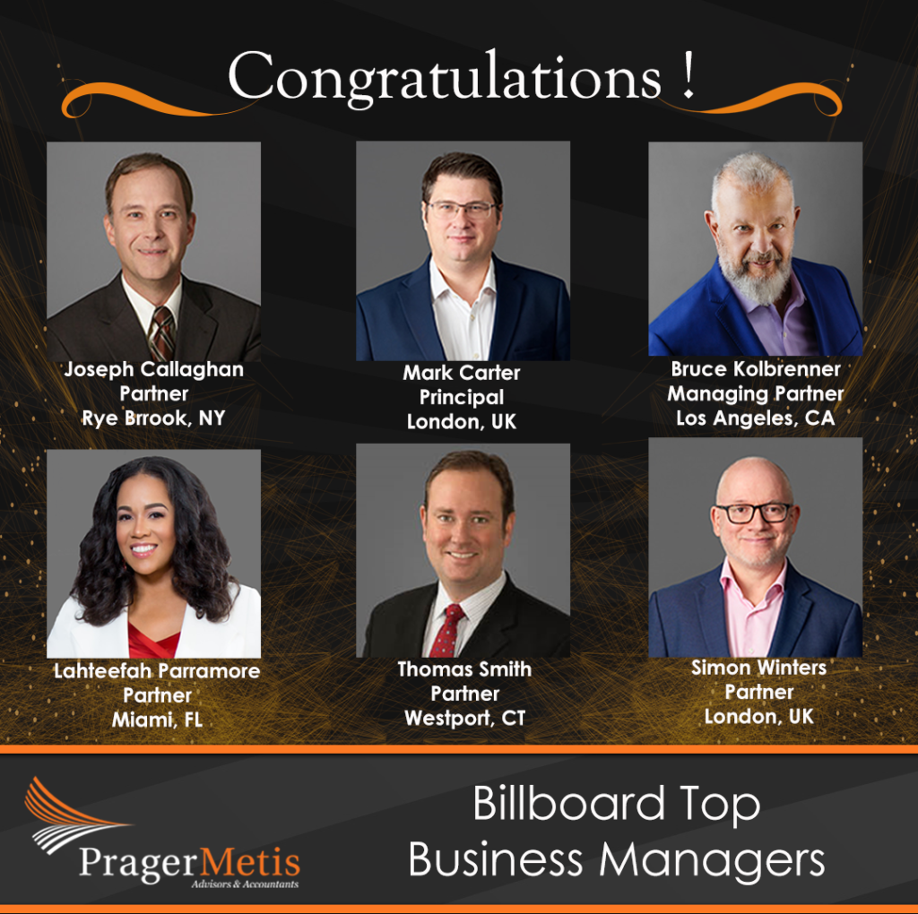 Billboard Announces Top Business Managers for 2021 Prager Metis