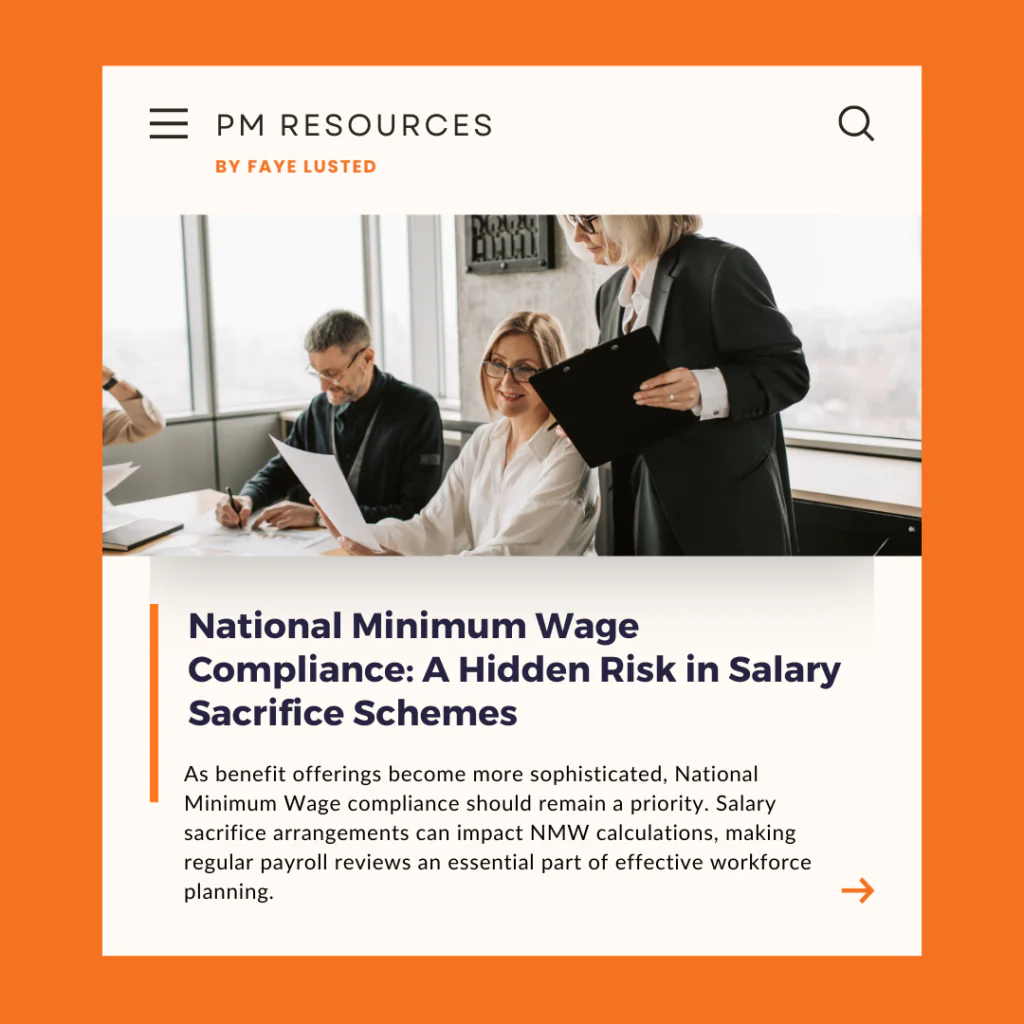 Salary Sacrifice and National Minimum Wage Compliance: A Hidden Risk for Employers